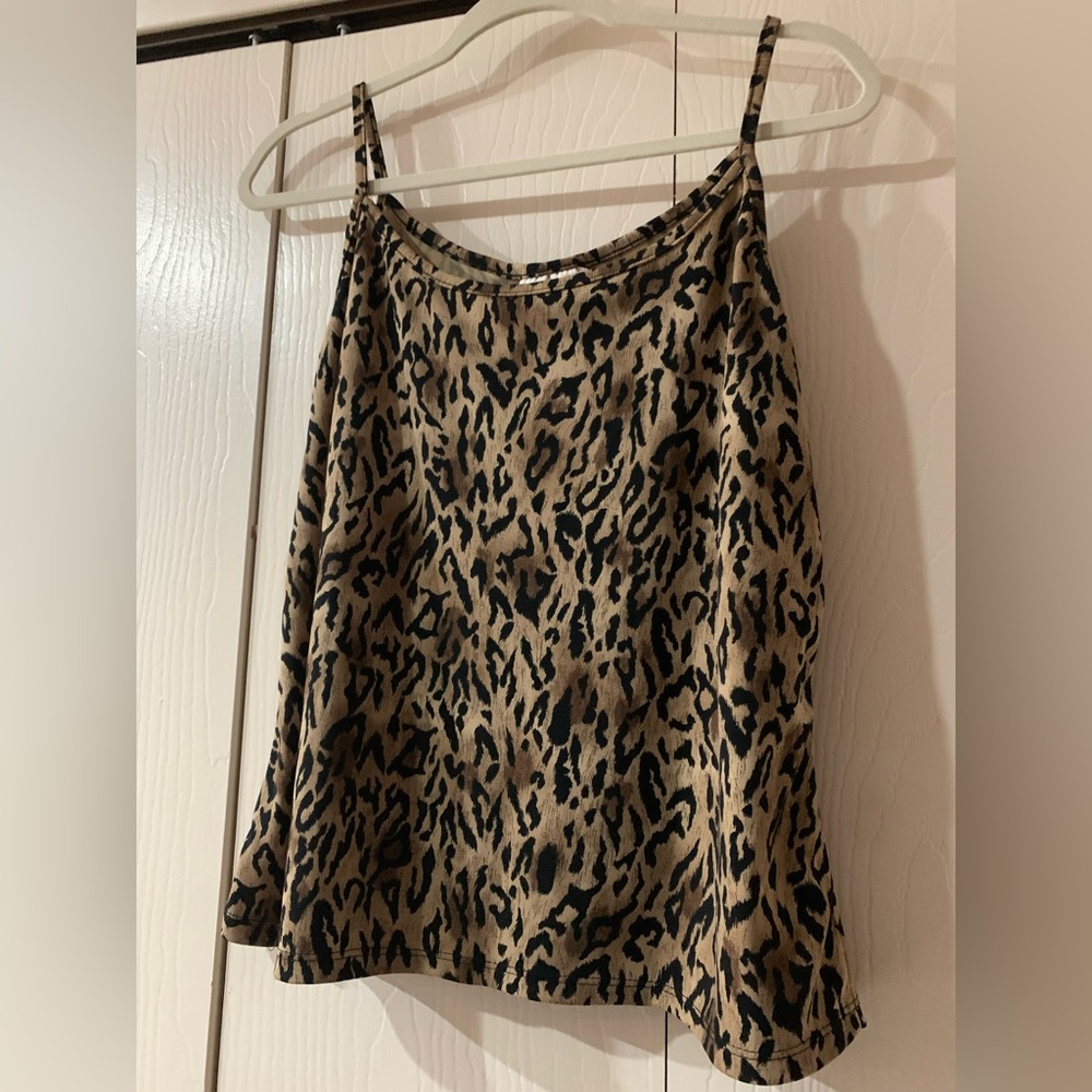 Kathie Lee Collection Leopard Print Cami in Tan and Black